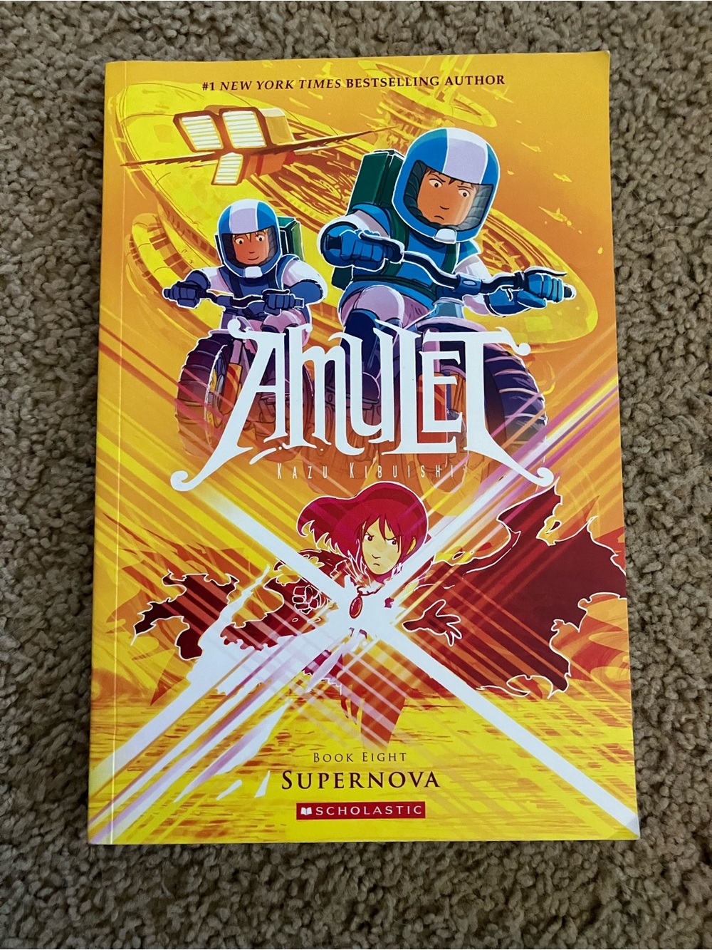 Amulet Scholastic Graphic Novel - Yellow & Red Illustrated Back Cover